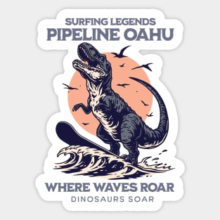 Pipeline Hawaii T-Rex surf 8210 Sticker